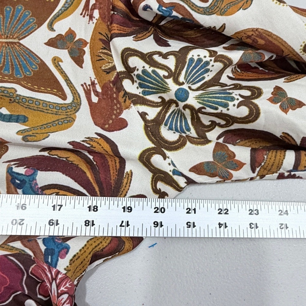 FARM Rio Mixed Floral Patchwork Print Tie Waist Long Sleeve Maxi Dress M - Picture 14 of 14